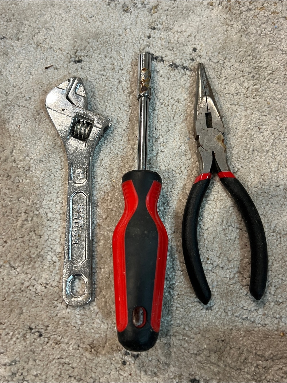 3pc mixed tool set pliers 6” adjustable wrench z25